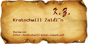 Kratochwill Zalán névjegykártya